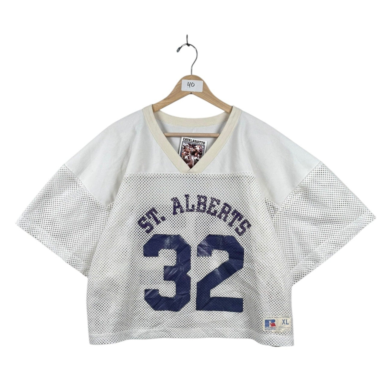 Vintage Russell Athletic St. Alberts Y2K Cropped Jersey