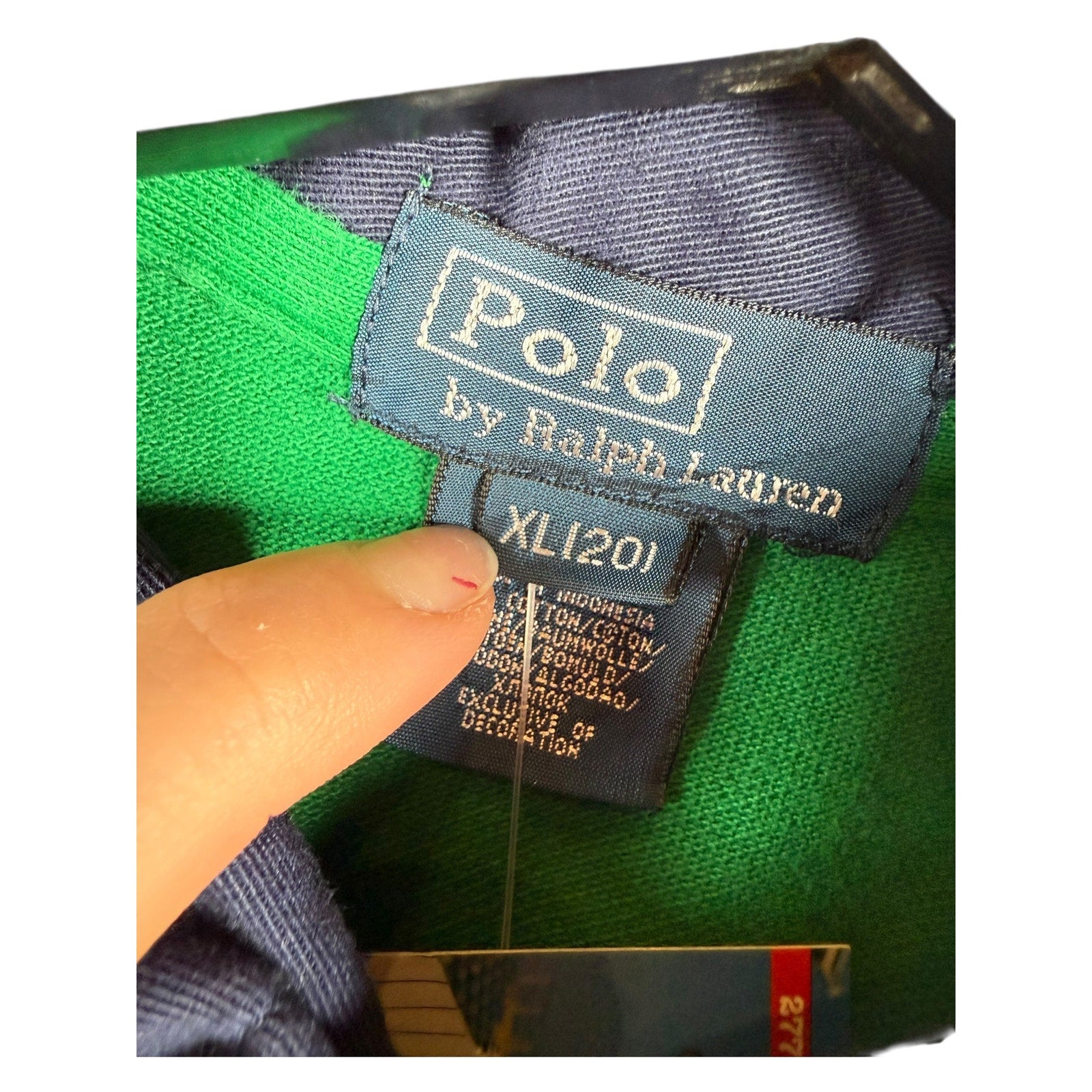 Vintage Youth Polo Ralph Lauren Embroidered Long Sleeve Polo Rugby