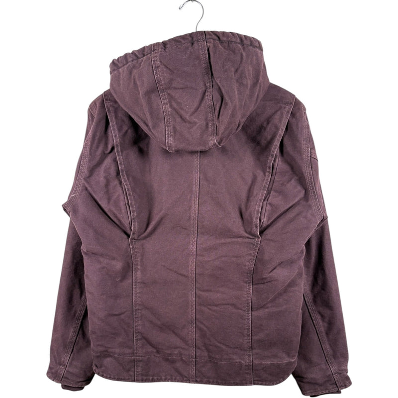 Vintage Carhartt Sherpa Lined Full Zip Hooded Workwear Jacket