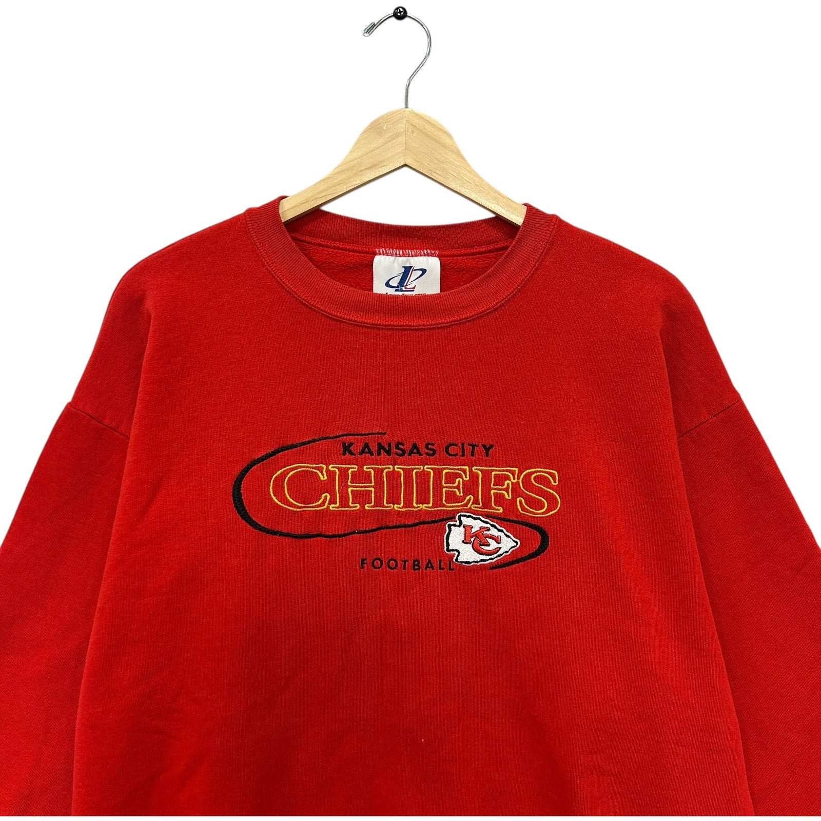 Vintage Logo Athletic Kansas City Chiefs Spellout NFL Crewneck