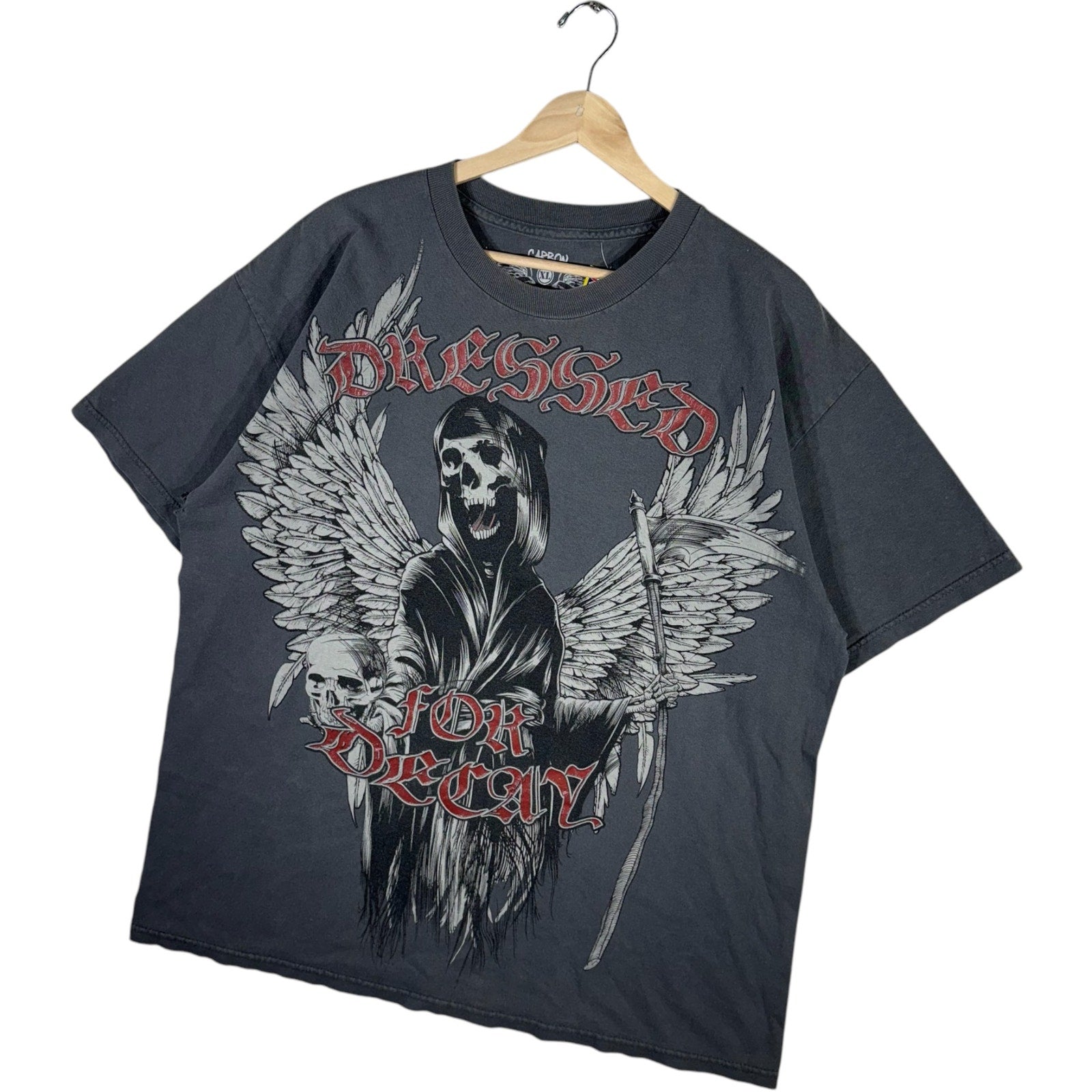 Vintage Y2K Skeleton "Dressed For Decay" Tee