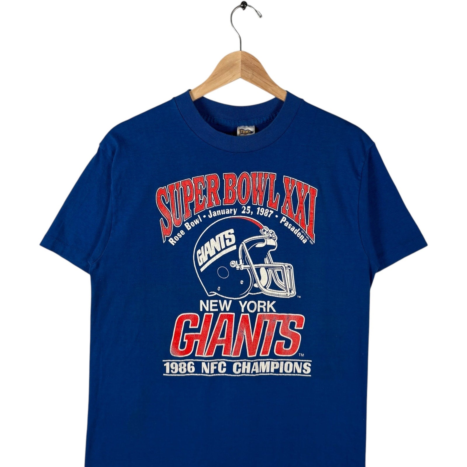 Vintage New York Giants NFC Champs Super Bowl 21 NFL Tee 1986