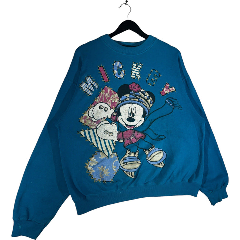 Vintage Disney Mickey Mouse Ice Skating Crewneck 90s