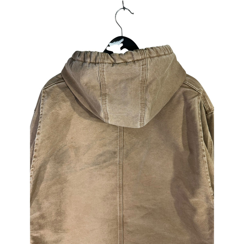Vintage Carhartt Sherpa-Lined Hooded Workwear Jacket