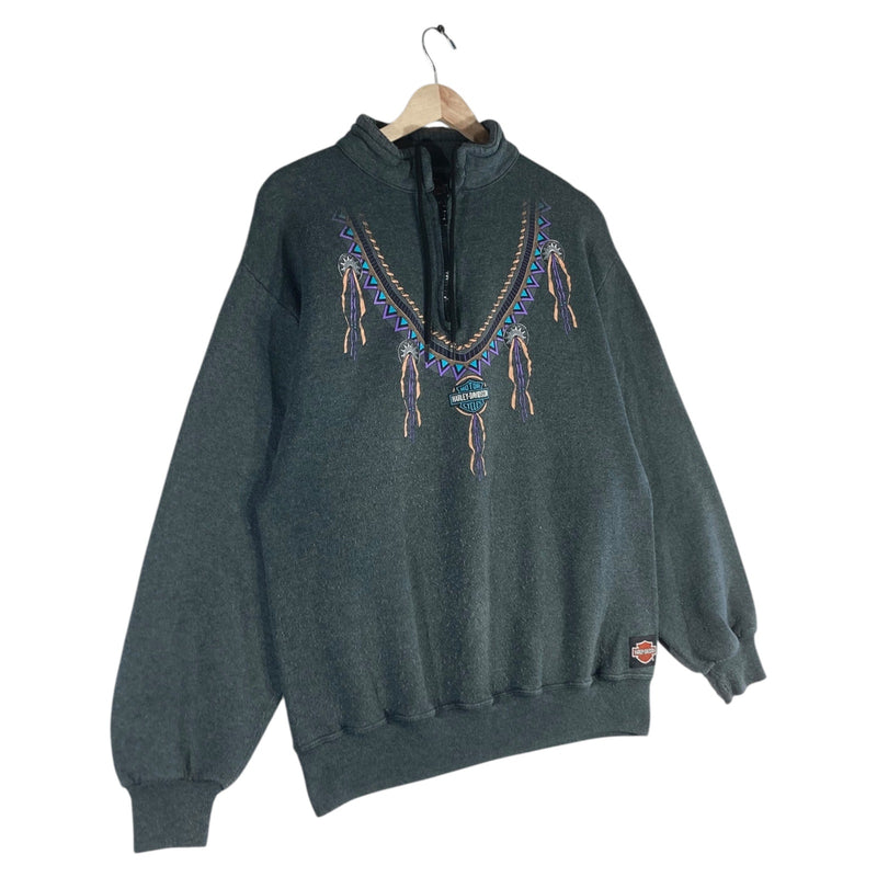 Vintage Harley-Davidson 1/4 Zip Sweatshirt