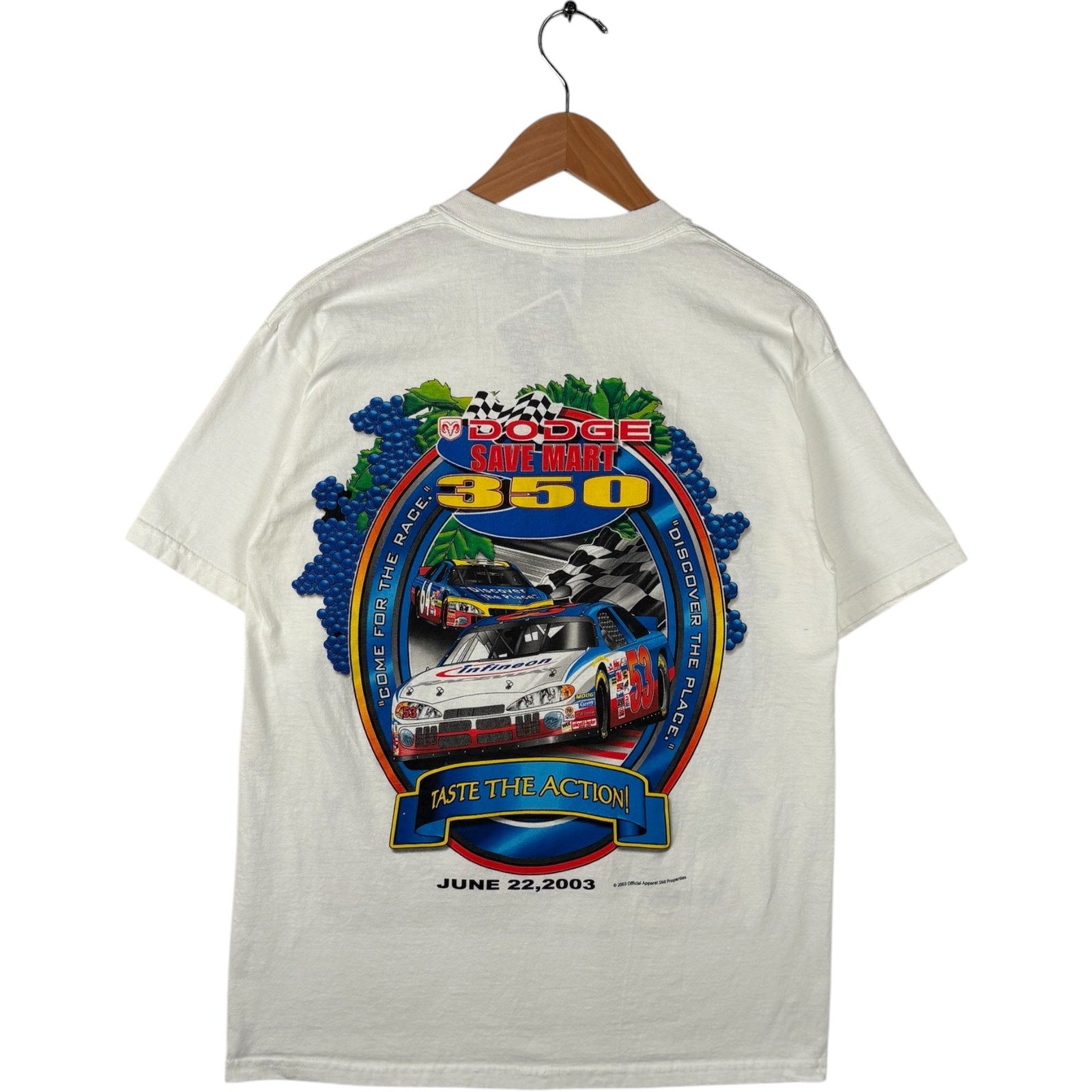 Vintage Dodge Save Mart 350 Racing Event NASCAR Tee