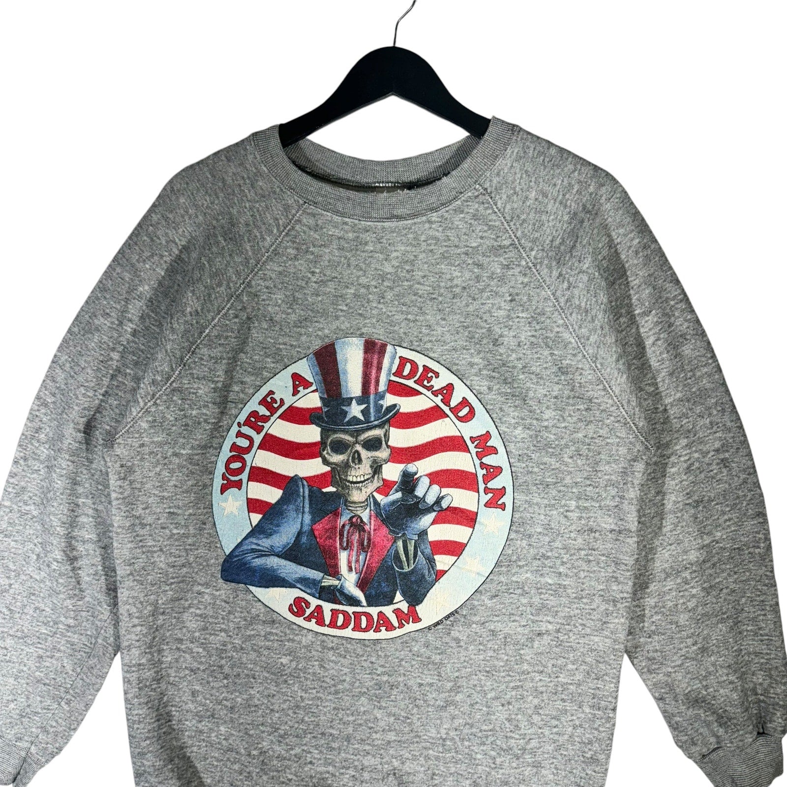 Vintage "You're A Dead Man Saddam" Uncle Sam Crewneck 90s