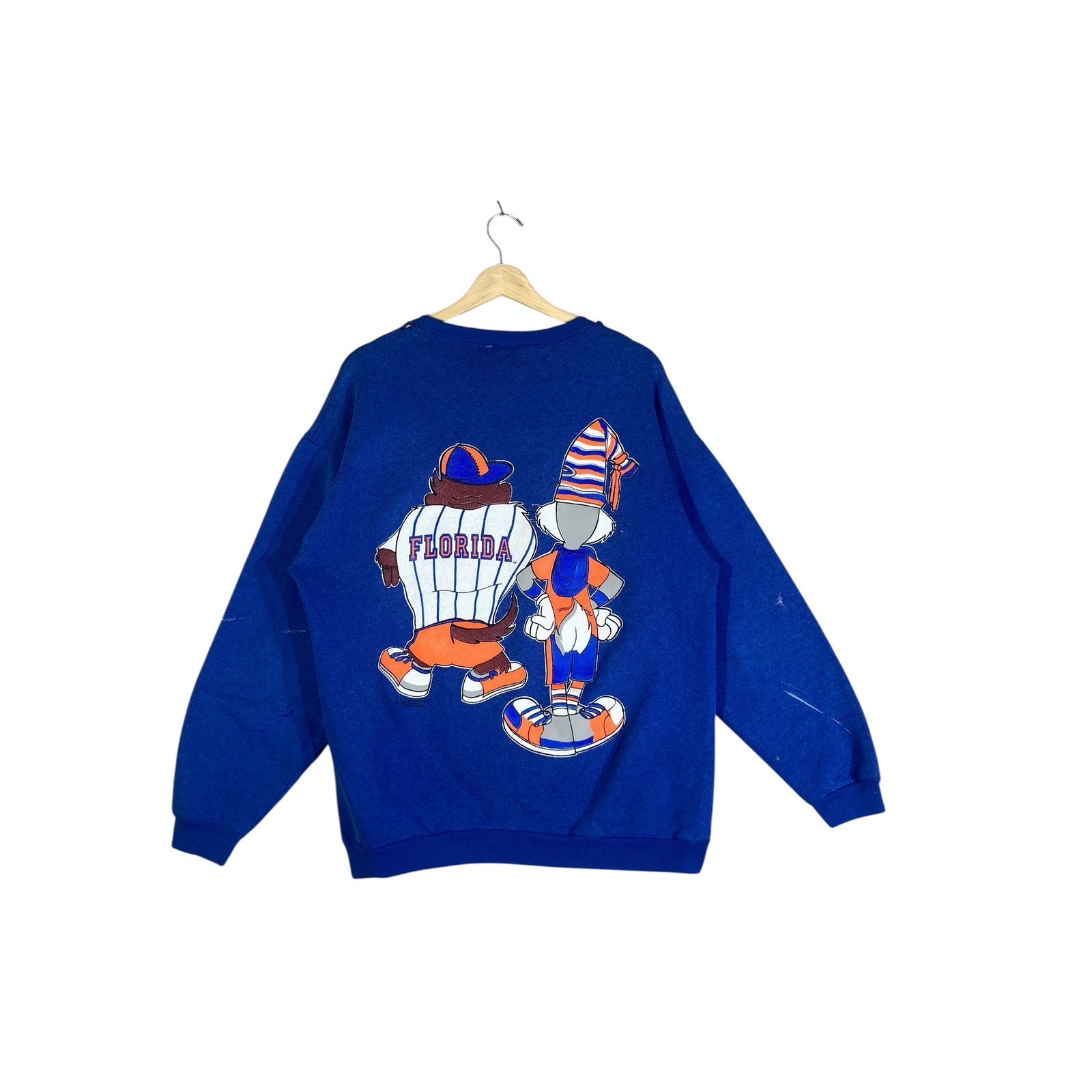 Vintage Looney Tunes Taz & Bugs Bunny Baseball Crewneck