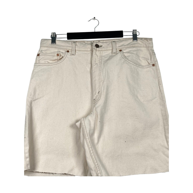 Vintage White Levi's Denim Shorts 36