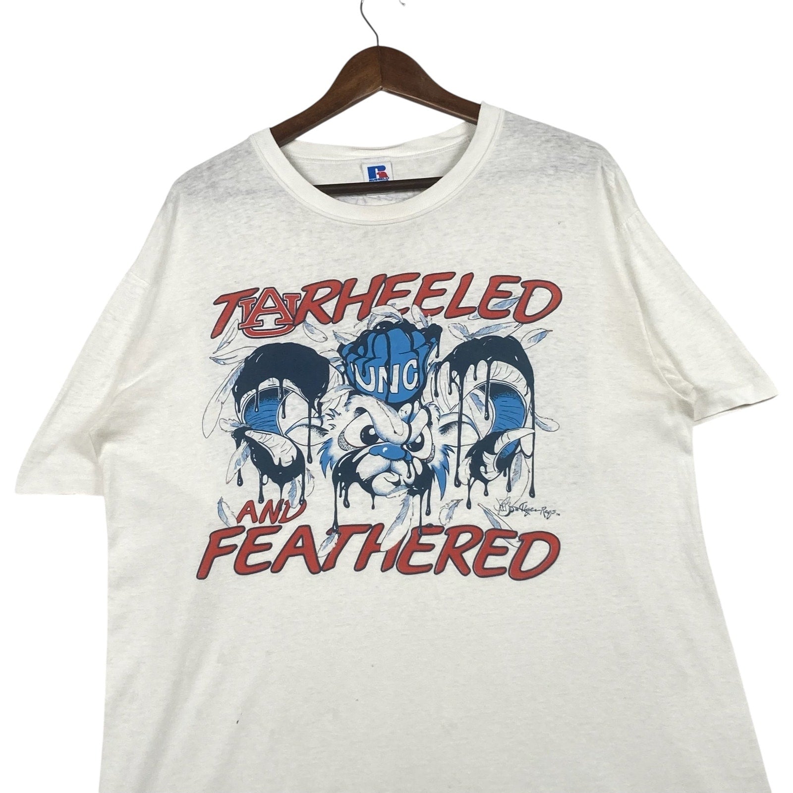 Vintage North Carolina Tar Heels "Tarheeled And Feathered" 1988 Tee