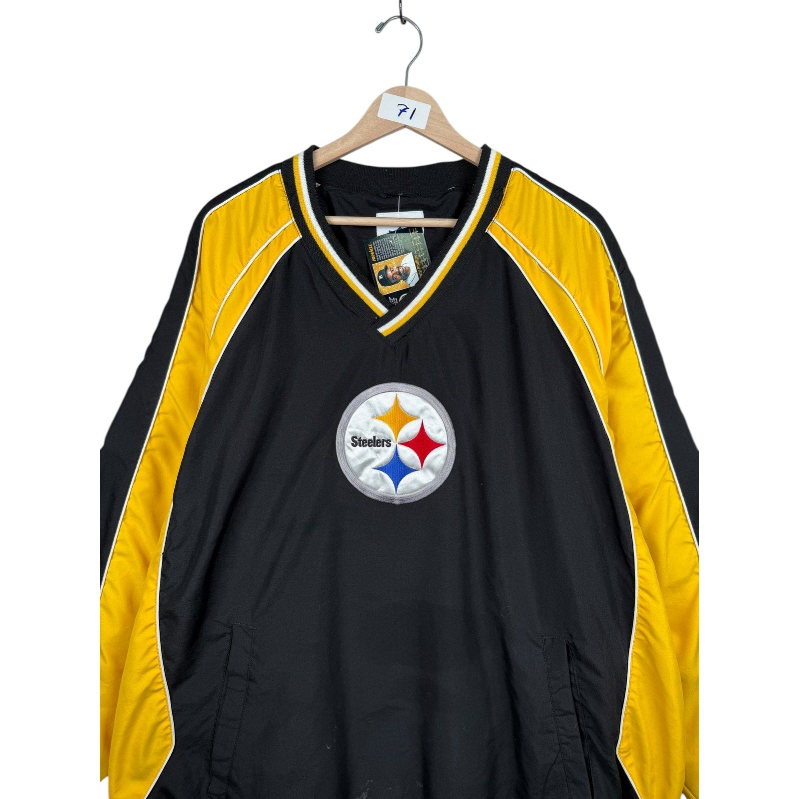 Vintage Pittsburgh Steelers NFL V Neck Windbreaker