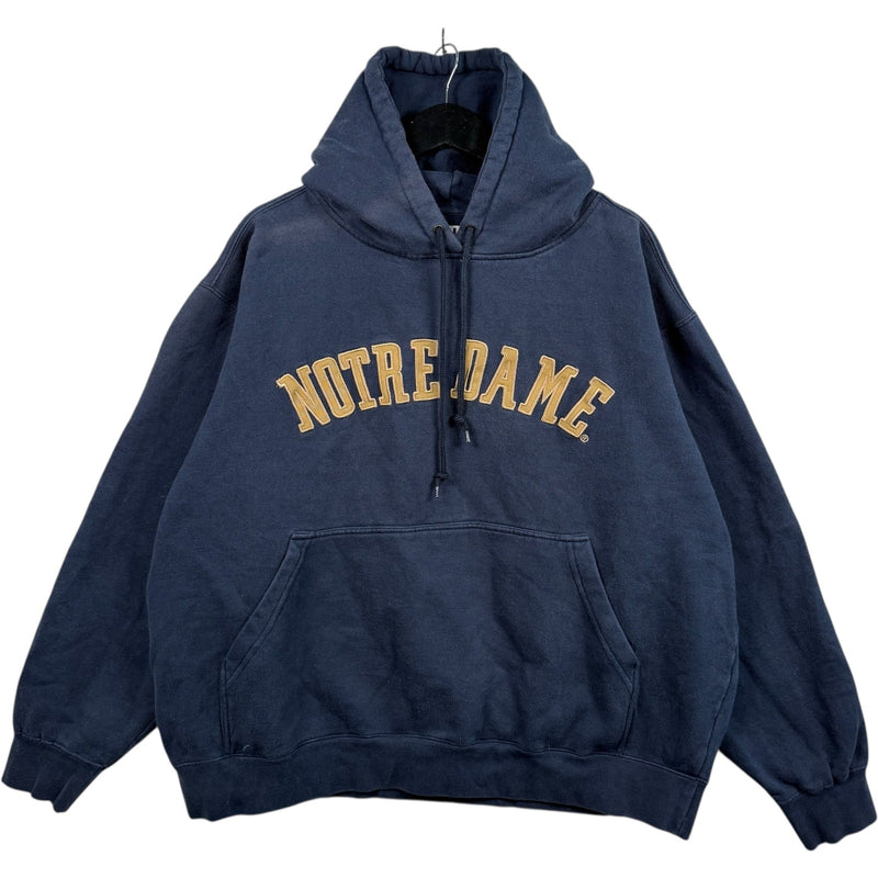 Vintage University Of Notre Dame Chest Spellout Hoodie