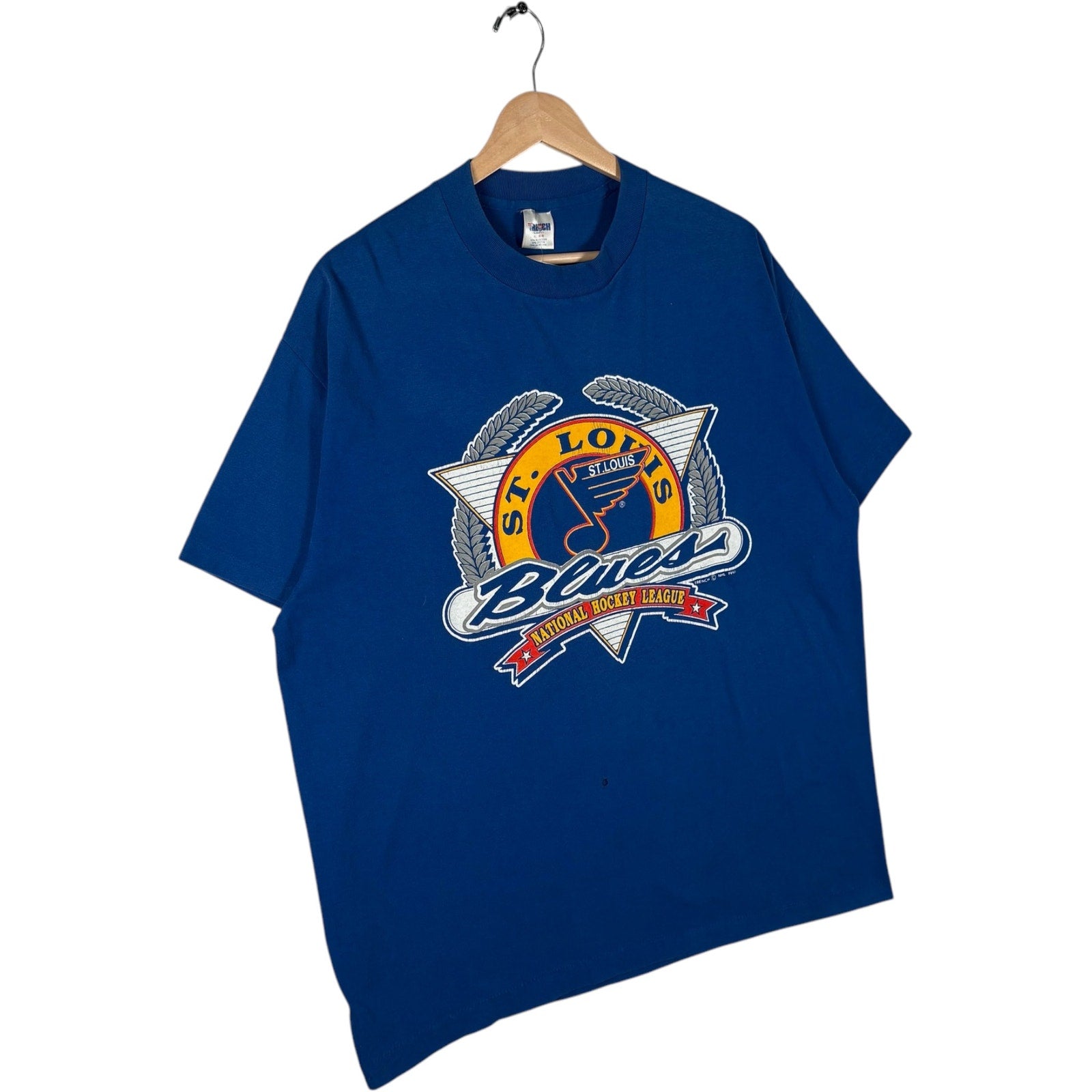 Vintage St. Louis Blues Crest Logo NHL Tee 90s