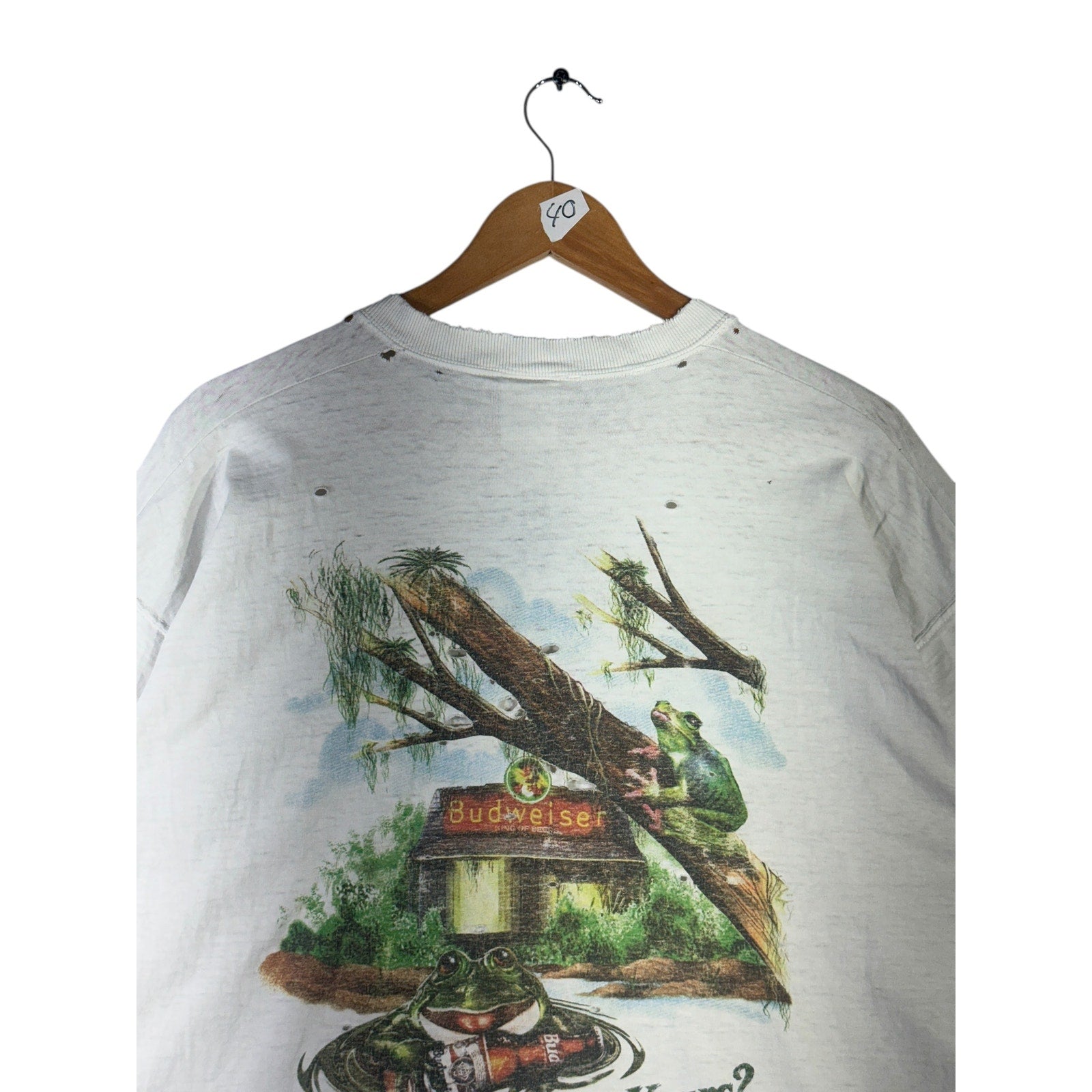 Vintage Budweiser "My Pad Or Yours?" Thrashed T-Shirt
