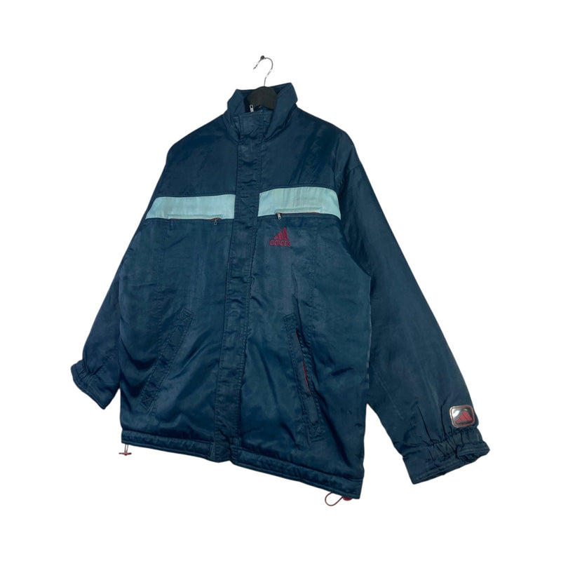 Vintage Adidas Chest Stripe Logo Full Zip Windbreaker