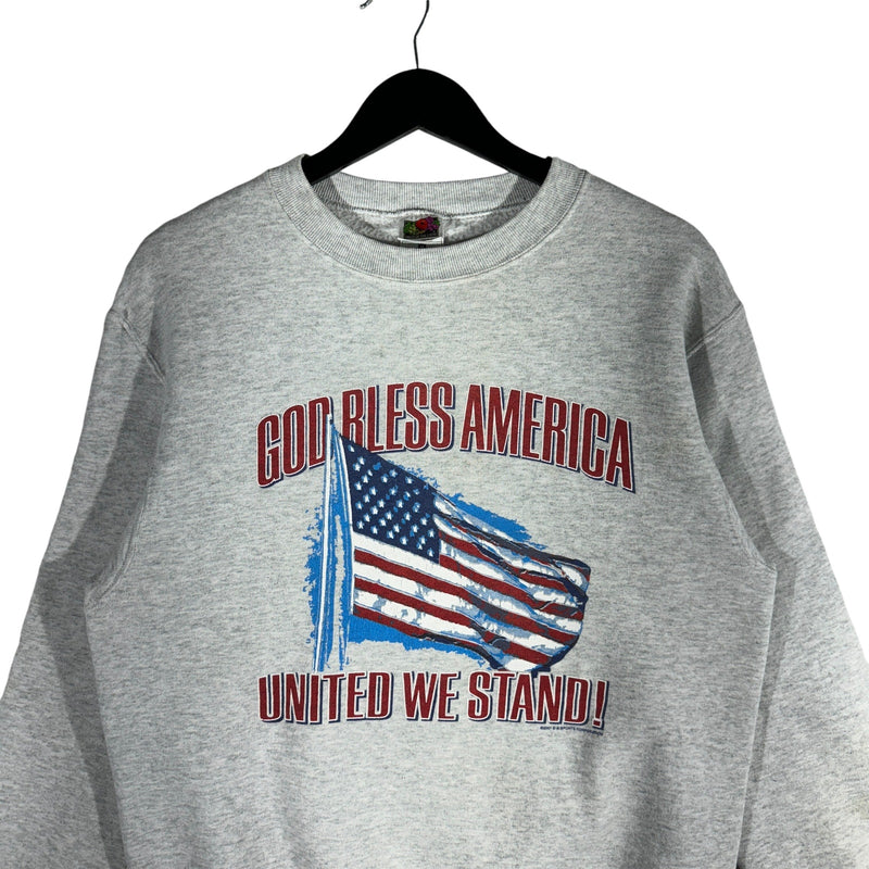 Vintage "God Bless America, United We Stand" Crewneck