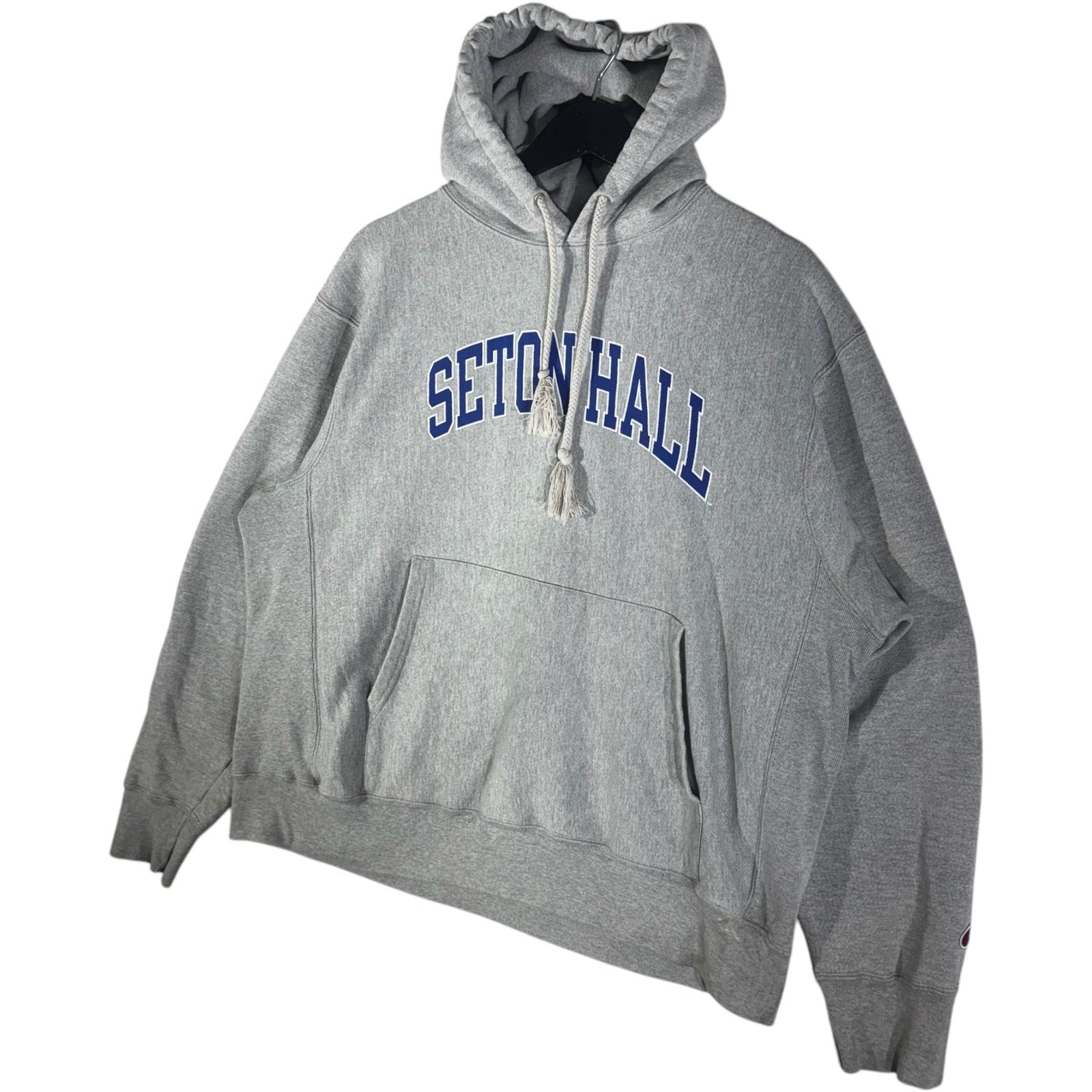 Vintage Champion Seton Hall University Spellout Hoodie