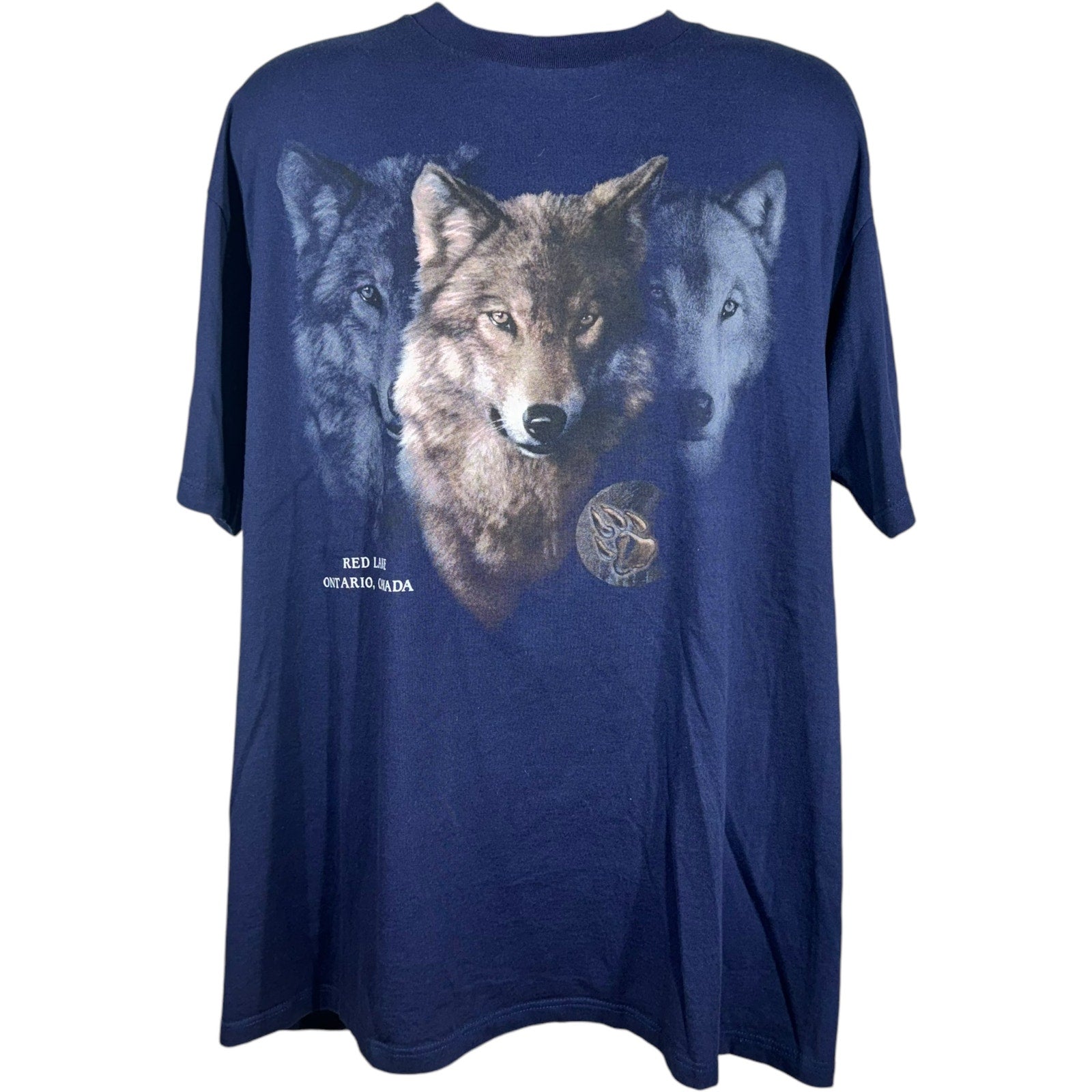 Vintage Ontario Canada Wolves Big Face Tee