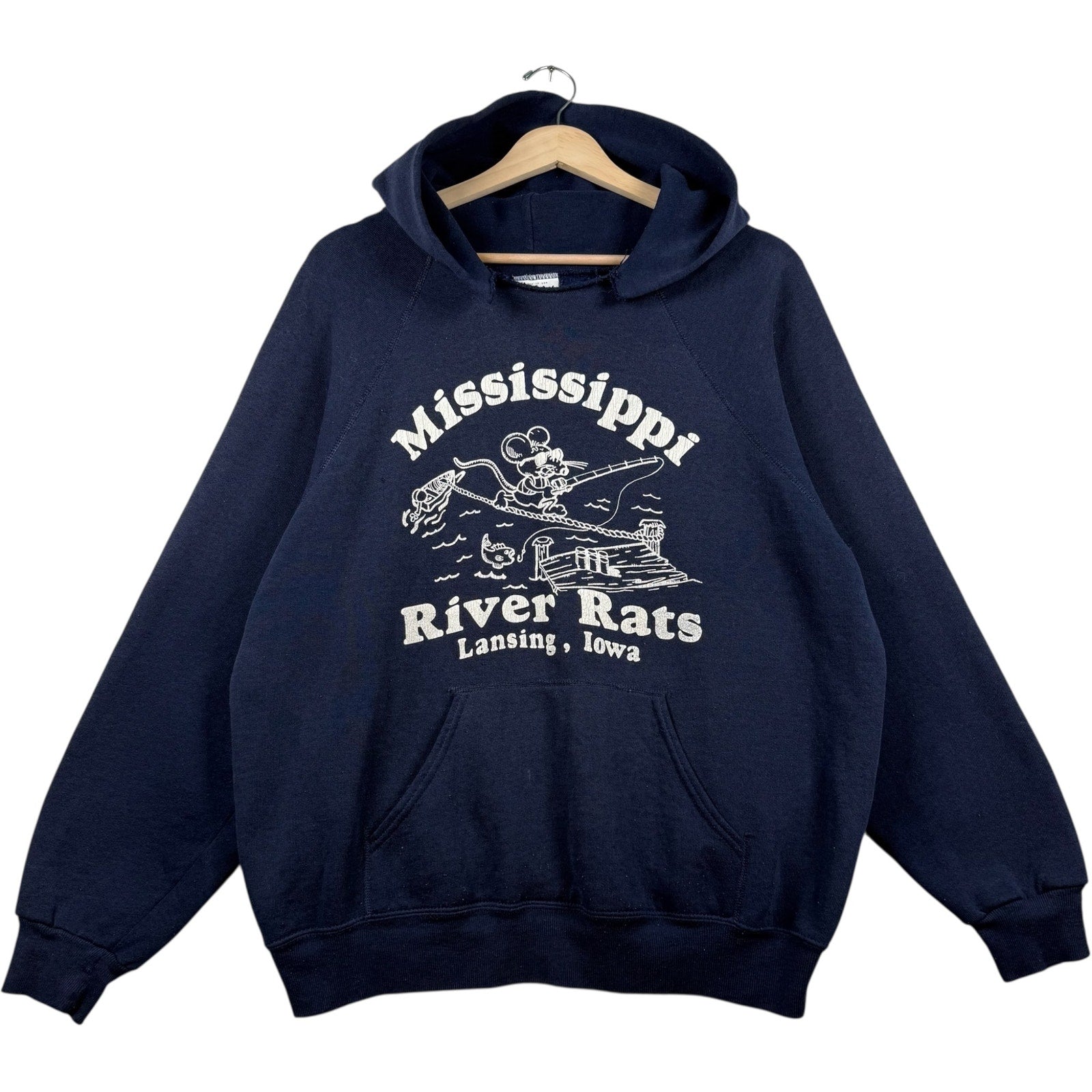 Vintage Mississippi River Rats Fishing Hoodie