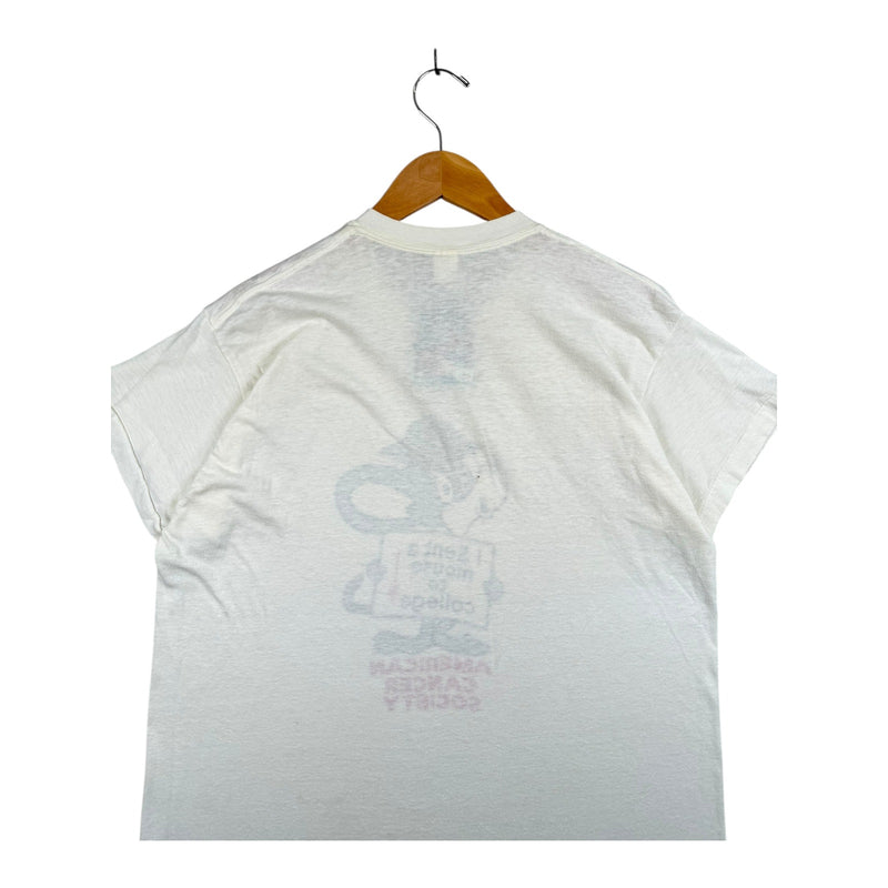 Vintage American Cancer Society Mouse College T-Shirt