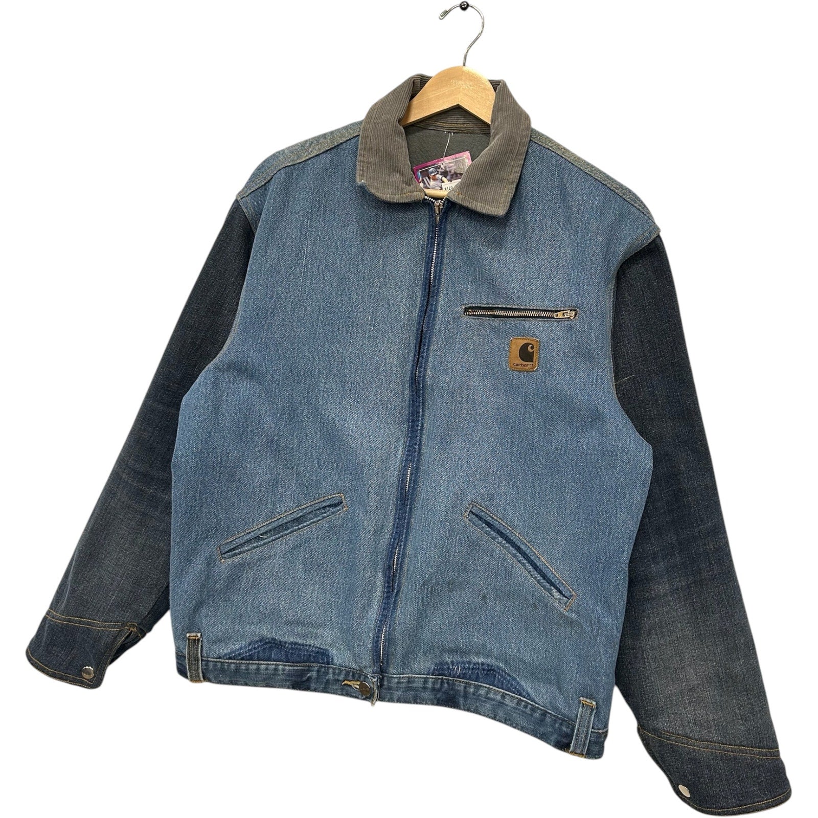 Cut & Sew Carhartt Full Zip Denim Workwear Jacket