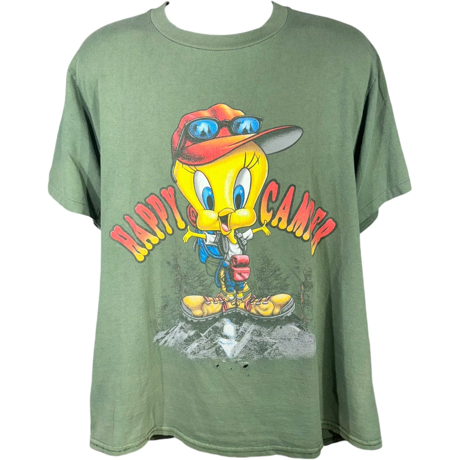 Vintage Looney Tunes Tweety Bird Happy Camper Tee 90s