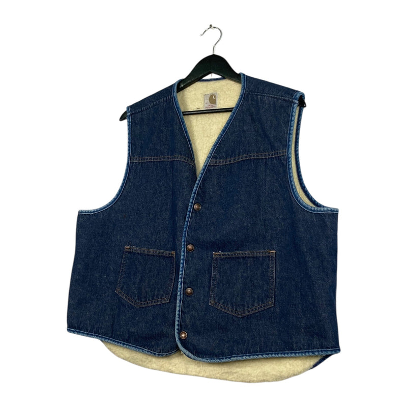 Vintage Carhartt Denim Sherpa Lined Vest