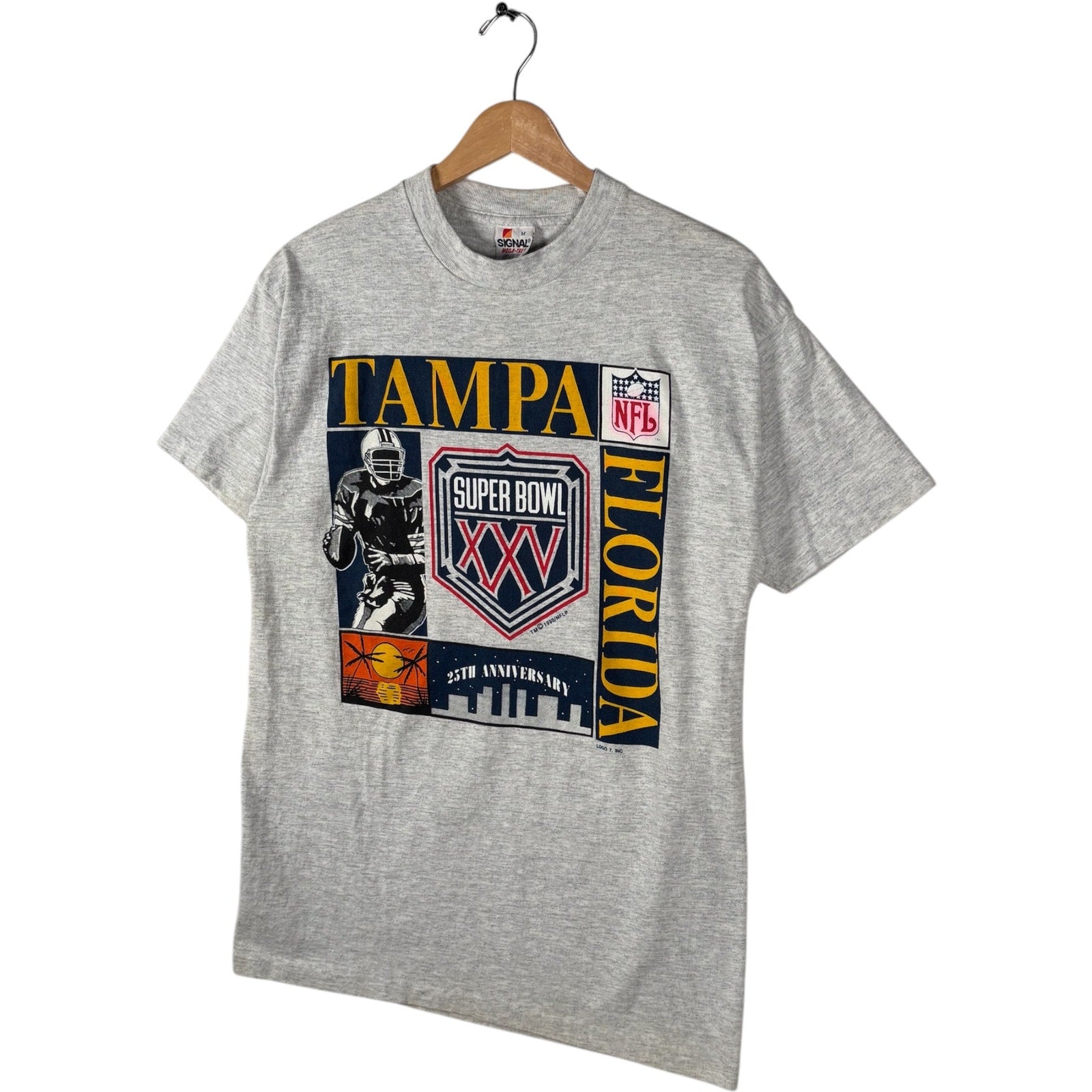 Vintage Super Bowl XXV Tampa Bay Commemorative NFL Tee