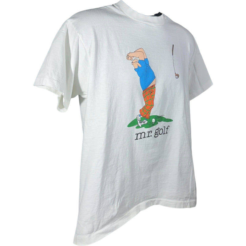 Vintage "Mr. Golf" Comic Art Humour Tee 90s