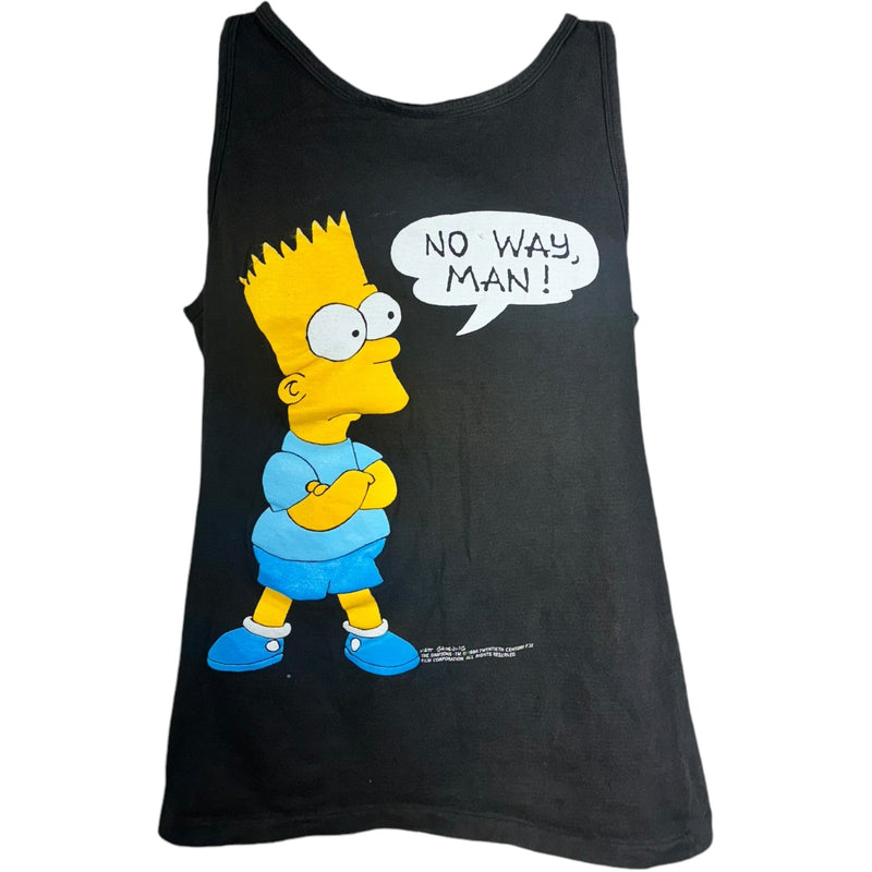 Vintage The Simpsons Bart Simpson "No Way Man" Tank Top 1990