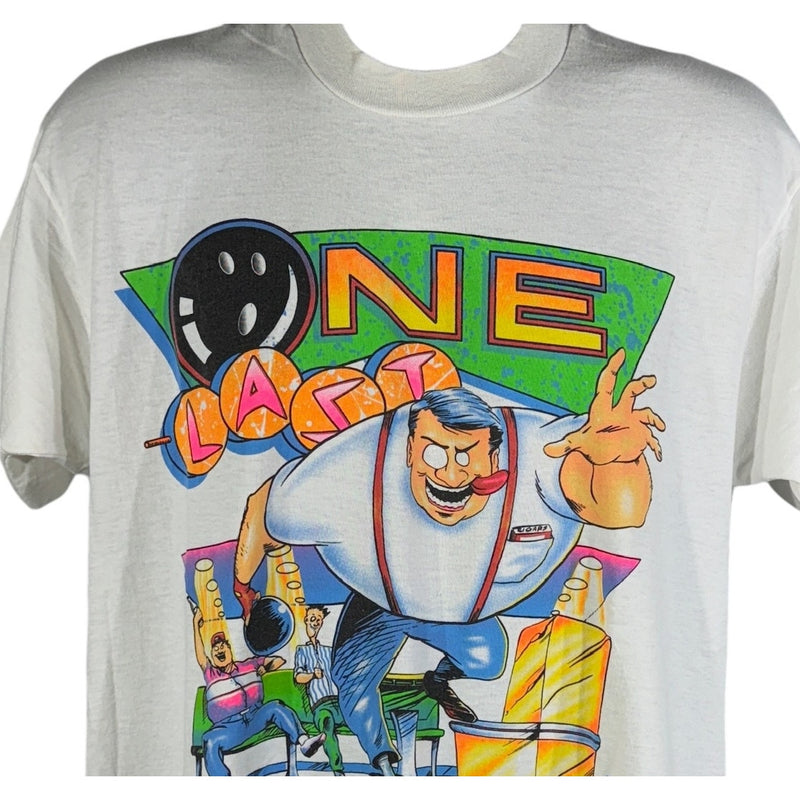 Vintage One Last Pin Bowling Cartoon Art Tee 90s