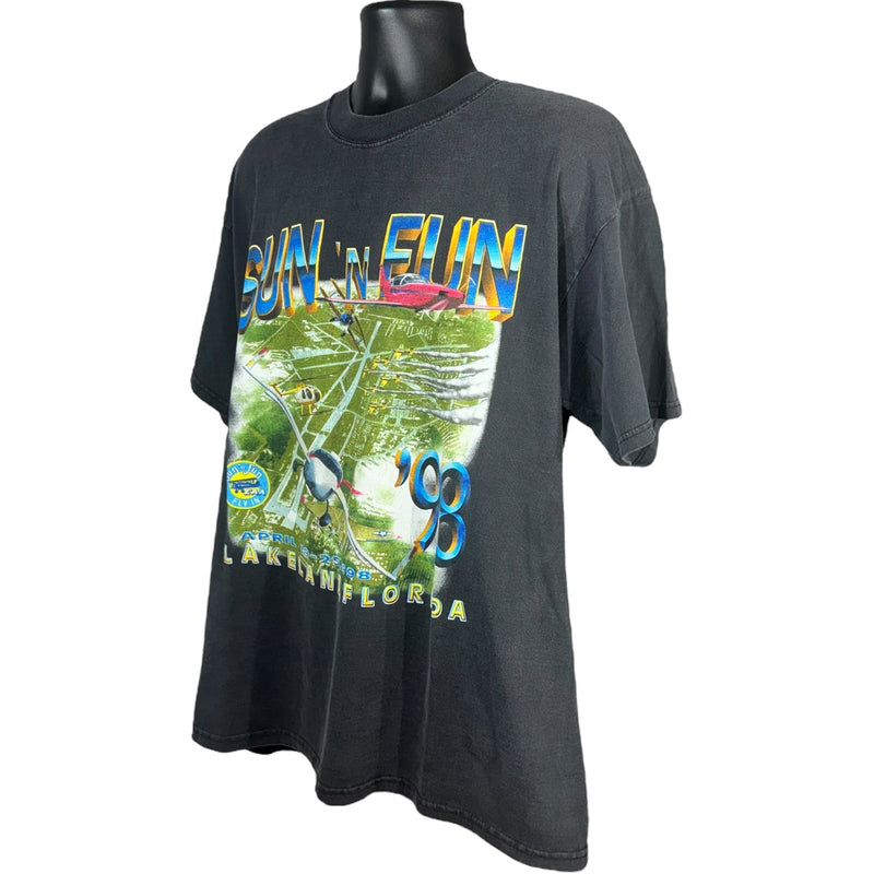 Vintage "Sun 'N Fun" Lakeland, Florida Plane Souvenir Tee