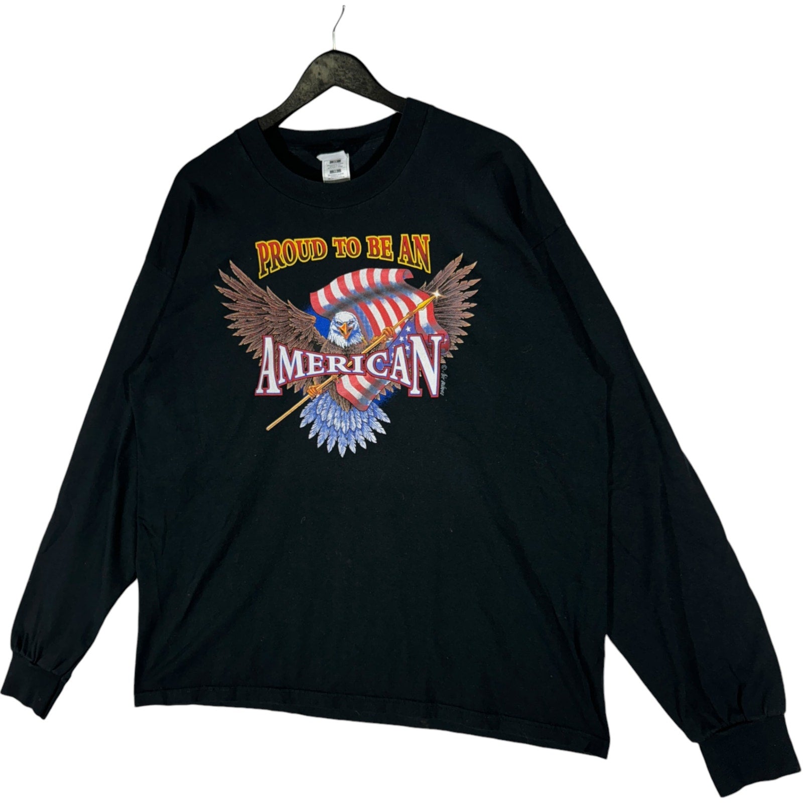 Vintage "Proud To Be An American" Bald Eagle Long Sleeve 90s