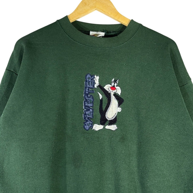 Vintage Looney Tunes Sylvester Embroidered Sweatshirt Crewneck