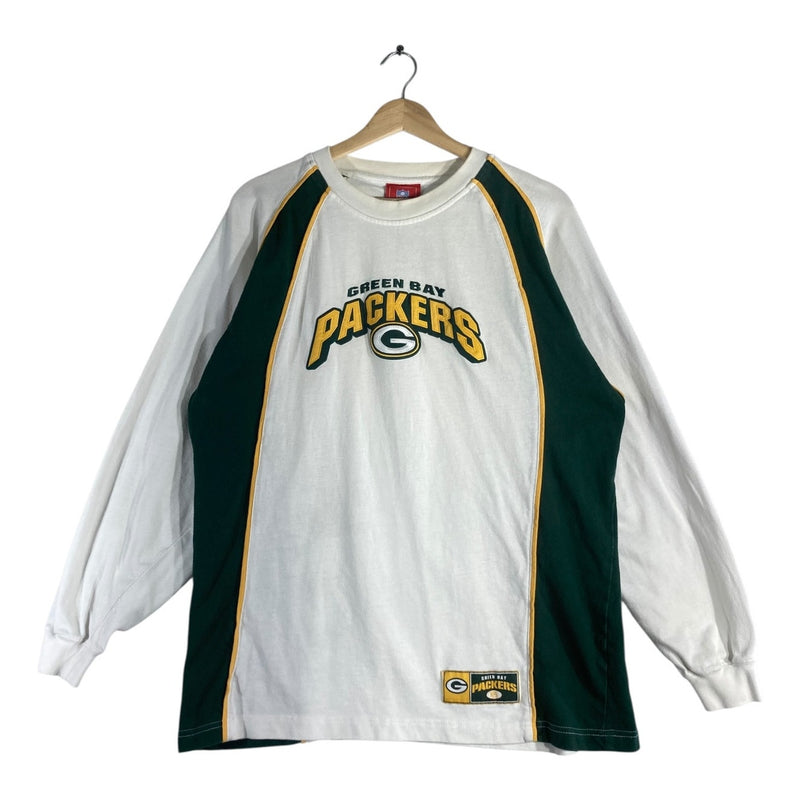 Vintage Green Bay Packers Colorblock NFL Long Sleeve T-Shirt