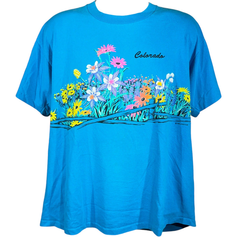 Vintage Colorado Flowers Tee 90s