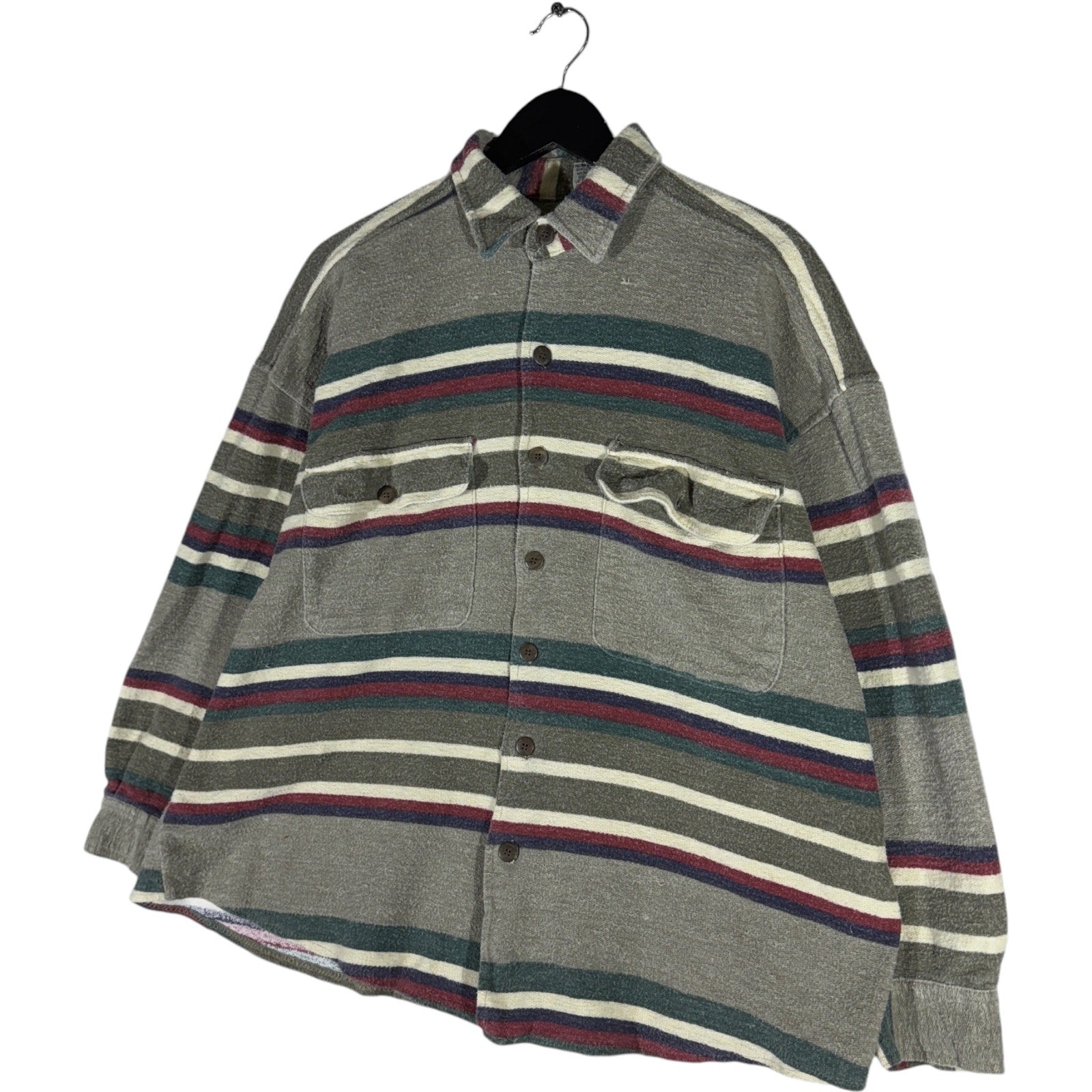 Vintage Striped Bugle Boy Long Sleeve Button Up