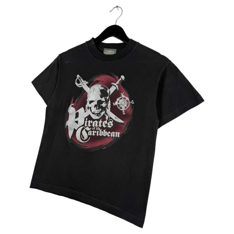 Vintage Pirates Of The Caribbean Logo Spellout T-Shirt