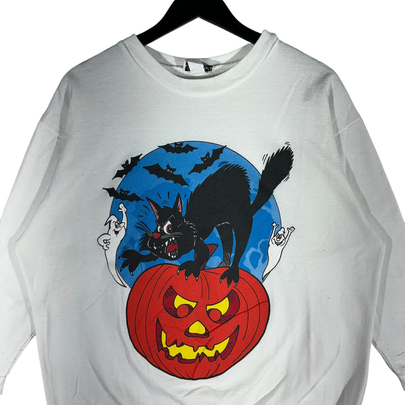 Vintage Black Cat Halloween Crewneck