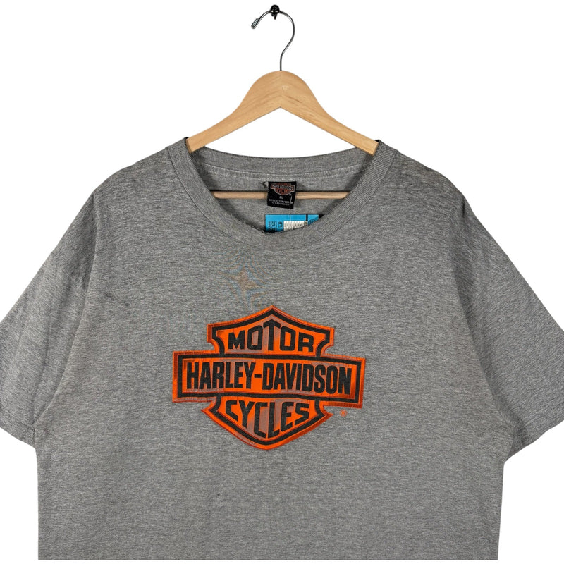 Vintage Harley Davidson Flaming Engine Tee