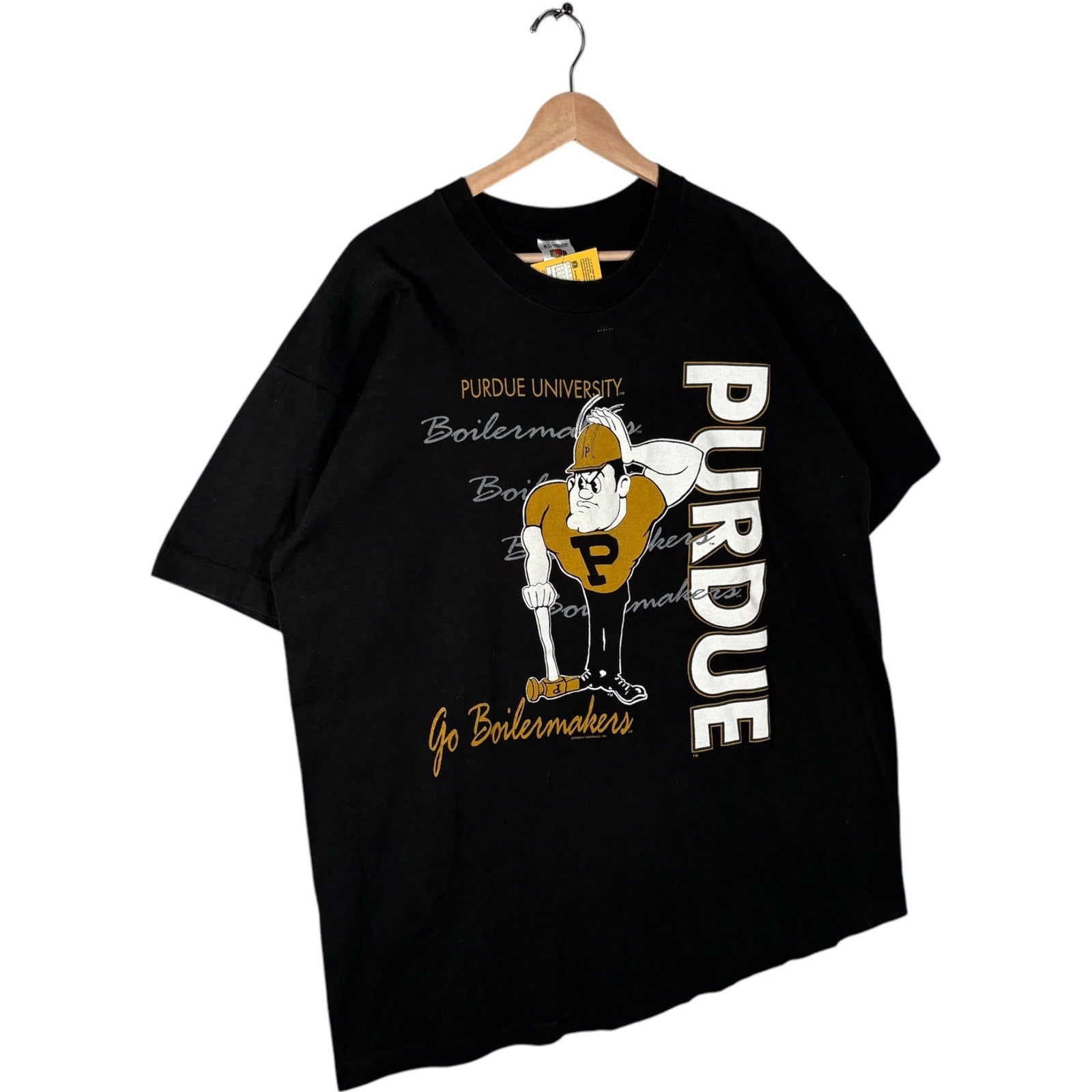 Vintage Purdue University Boilermakers Large Mascot Tee