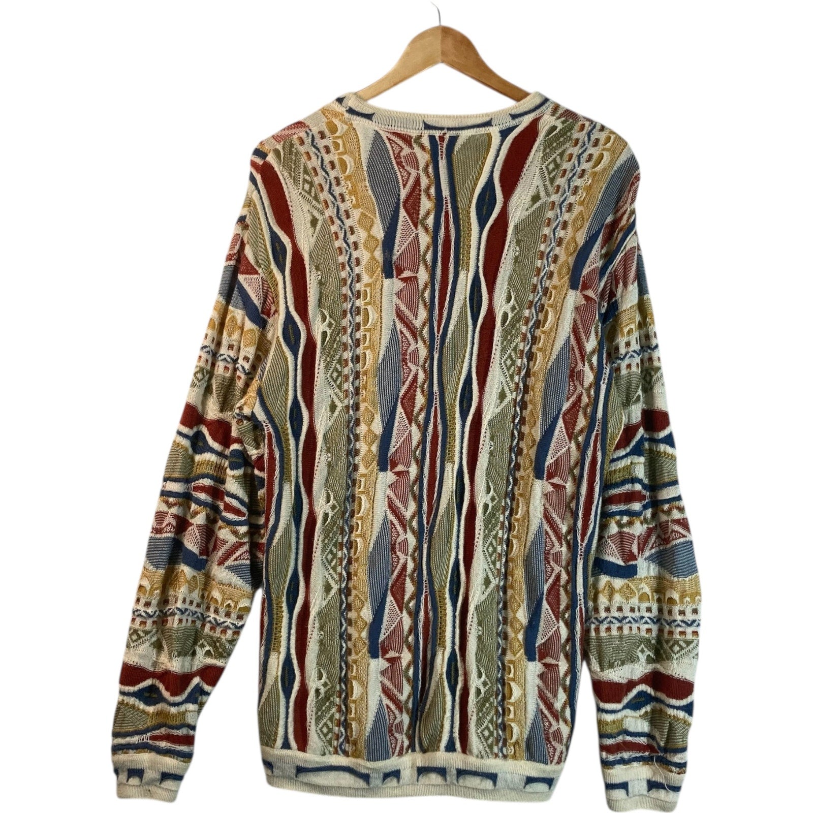 Vintage Coogi 3D Diamond Abstract Knit Sweater