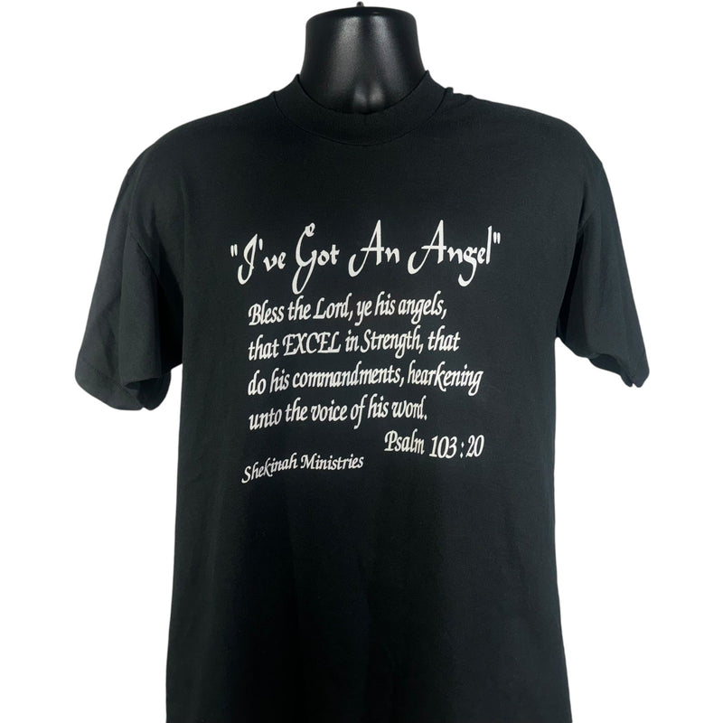 Vintage Shekinah Ministries "He's Got My Back" Religious Tee