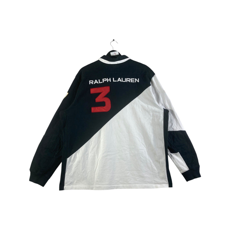 Vintage Polo Ralph Lauren USA Big Pony Rugby Long Sleeve