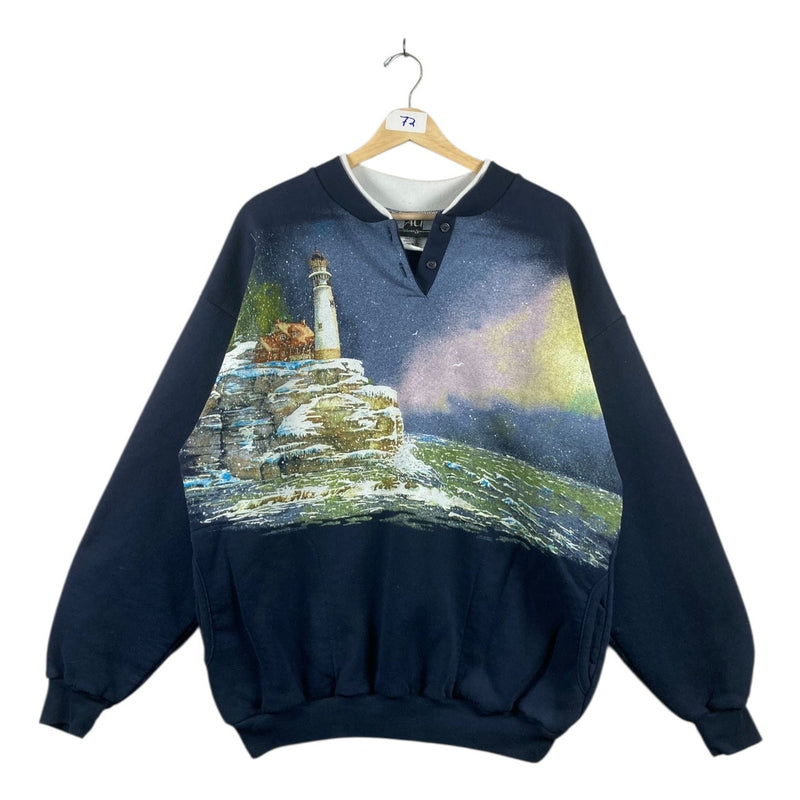 Vintage Lighthouse Henley Sweatshirt