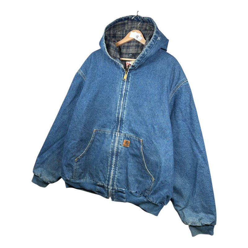 Vintage Carhartt Denim Workwear Full Zip Jacket