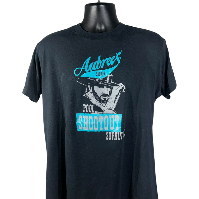 Vintage Aubree's Saloon Pool Shootout Survivor Souvenir Tee