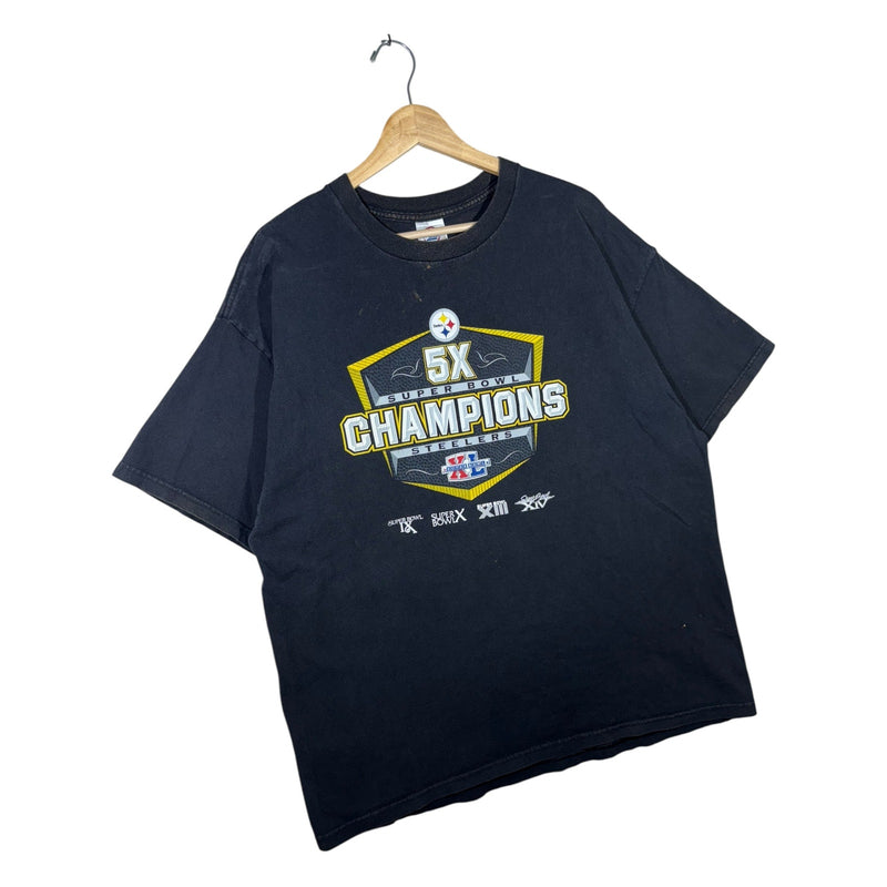 Vintage Pittsburgh Steelers 5X Super Bowl Champions NFL T-Shirt