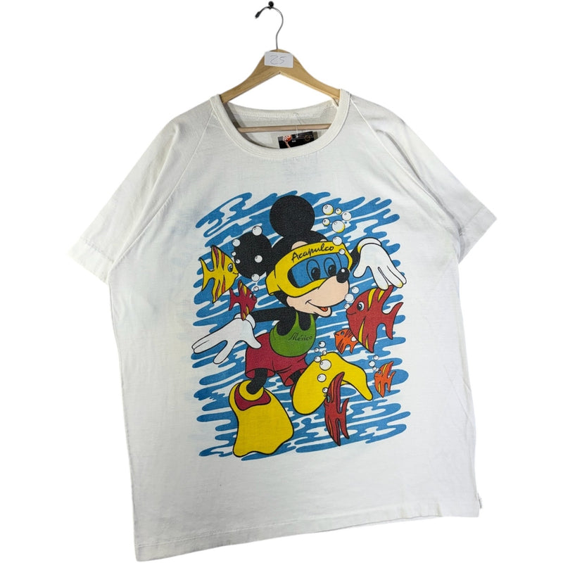 Vintage Disney Mickey Mouse Snorkeling Graphic T-Shirt