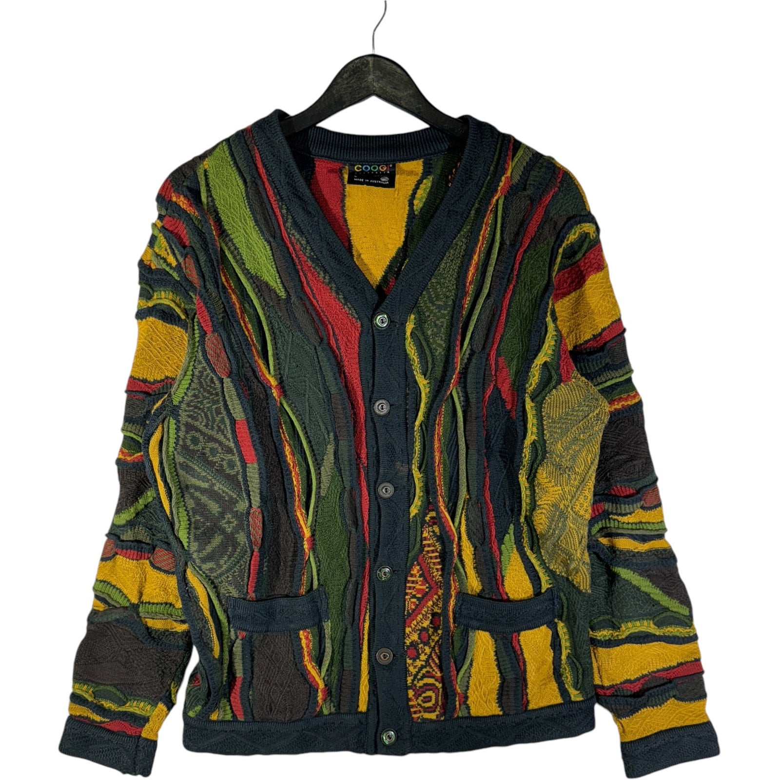 Vintage Coogi 3D Knit Button Up Cardigan Sweater